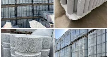 昆明 芝麻白花岗岩挡车柱、隔离柱多少钱