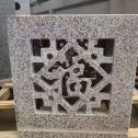 昆明 芝麻白花岗岩镂空雕花灯笼