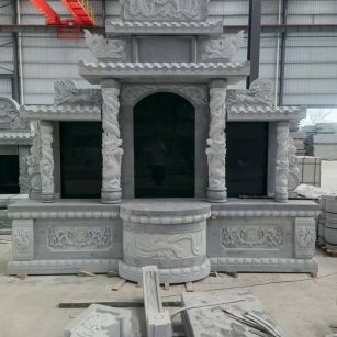 昆明 芝麻灰高档墓碑，土墓，可定制