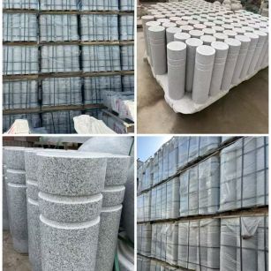 昆明 芝麻白花岗岩挡车柱、隔离柱多少钱