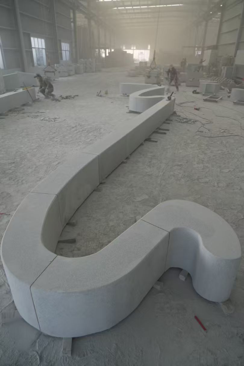 昆明 花岗岩整石坐凳拼装